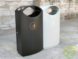 出口中東戶(hù)外噴粉不銹鋼垃圾桶單筒案例